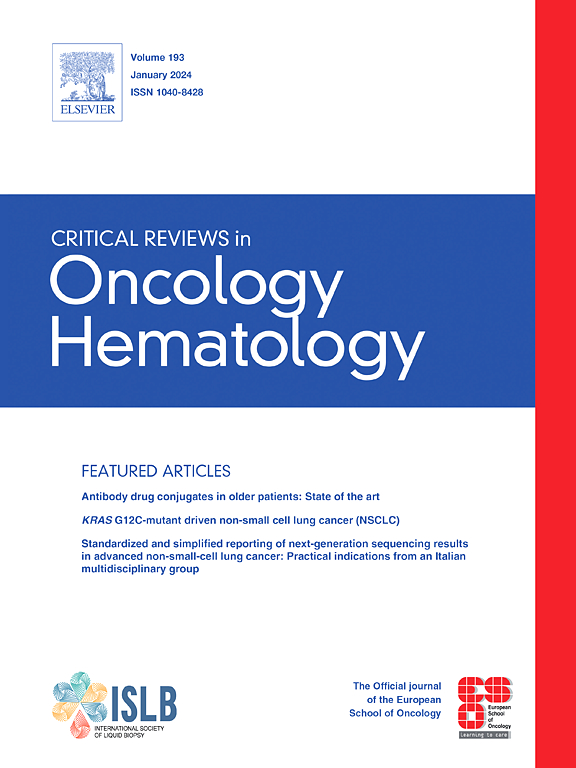 Go to journal home page - Critical Reviews in Oncology/Hematology